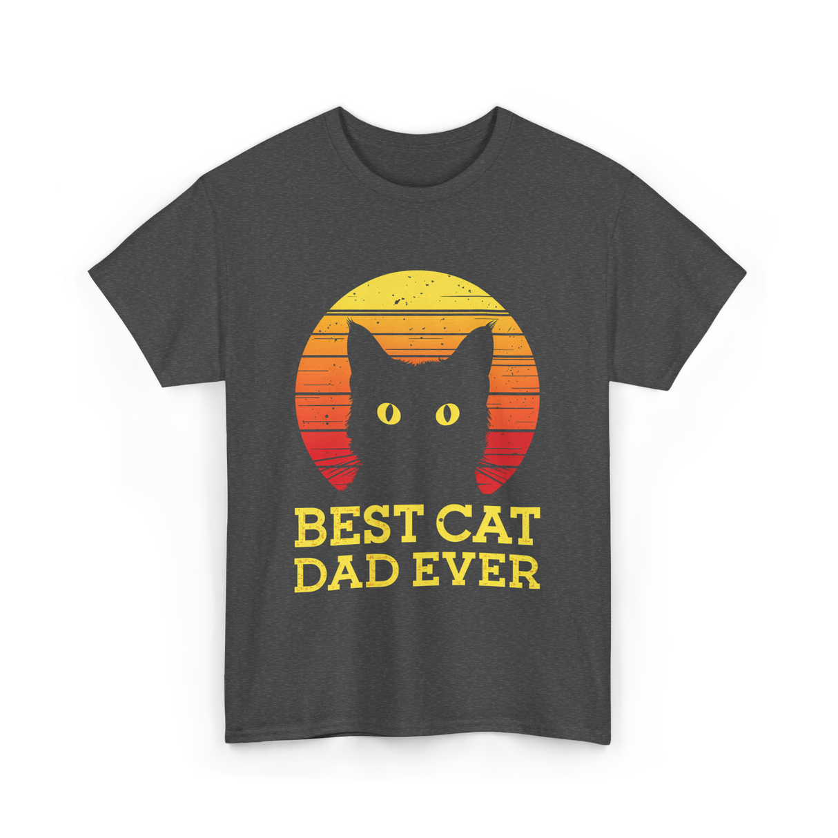 Best Cat Dad Ever Cat Dad T-Shirt - Dark Heather