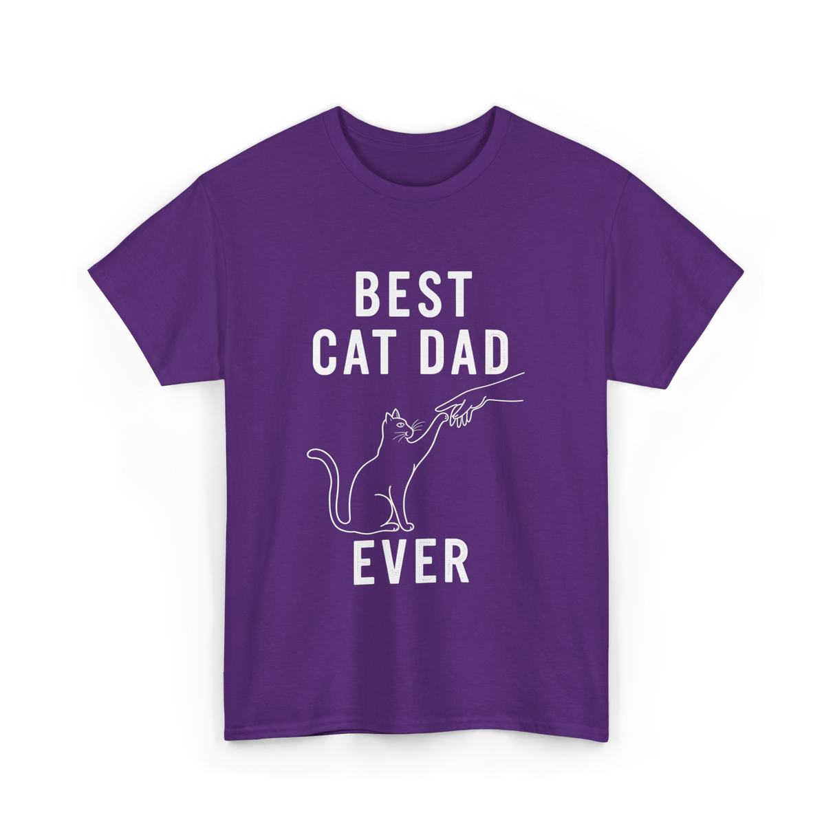 Best Cat Dad Ever Cat Dad T-Shirt - Purple