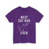 Best Cat Dad Ever Cat Dad T-Shirt - Purple