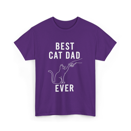 Best Cat Dad Ever Cat Dad T-Shirt - Purple