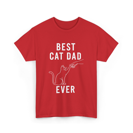 Best Cat Dad Ever Cat Dad T-Shirt - Red