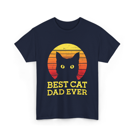 Best Cat Dad Ever Cat Dad T-Shirt - Navy