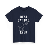 Best Cat Dad Ever Cat Dad T-Shirt - Navy