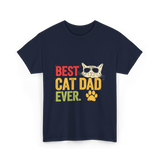 Best Cat Dad Ever Cat Dad T-Shirt - Navy