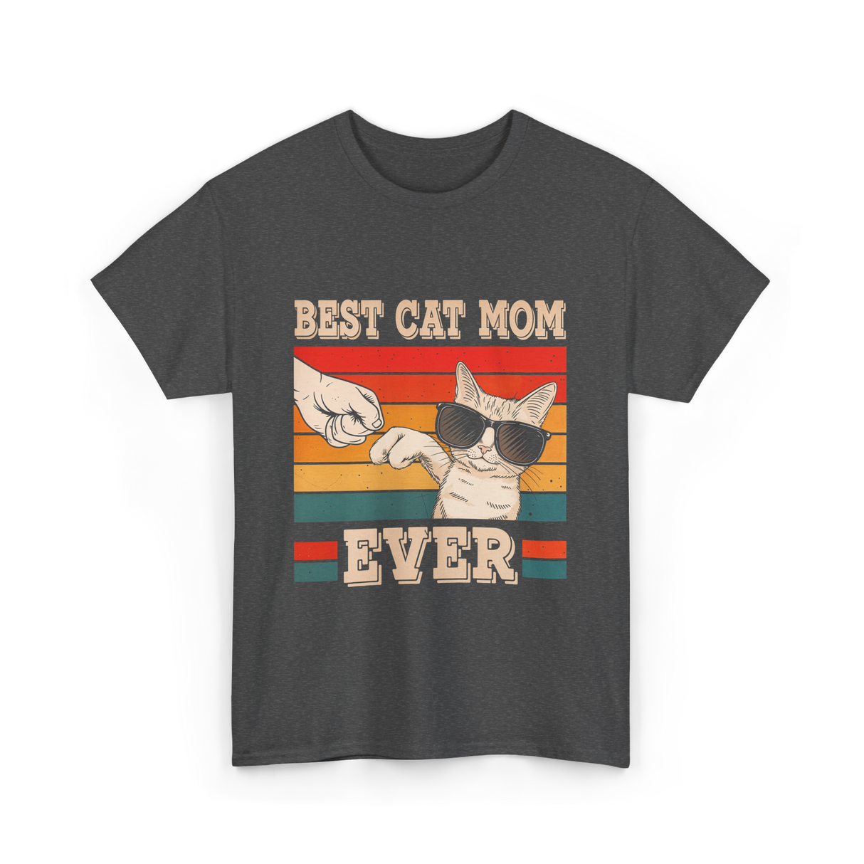 Best Cat Mom Ever Cat Lover T-Shirt - Dark Heather