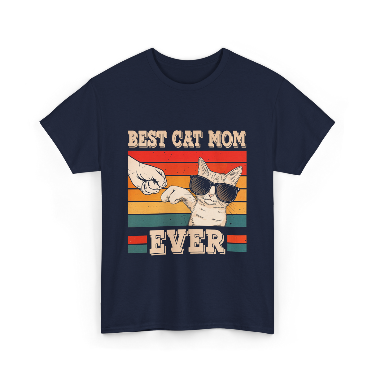 Best Cat Mom Ever Cat Lover T-Shirt - Navy