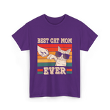 Best Cat Mom Ever Cat Lover T-Shirt - Purple