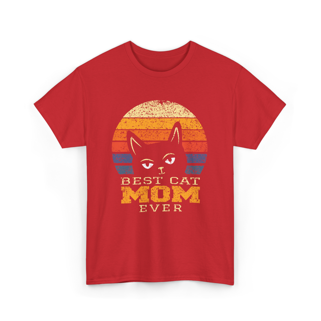 Best Cat Mom Ever Cat Lover T-Shirt - Red