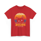 Best Cat Mom Ever Cat Lover T-Shirt - Red