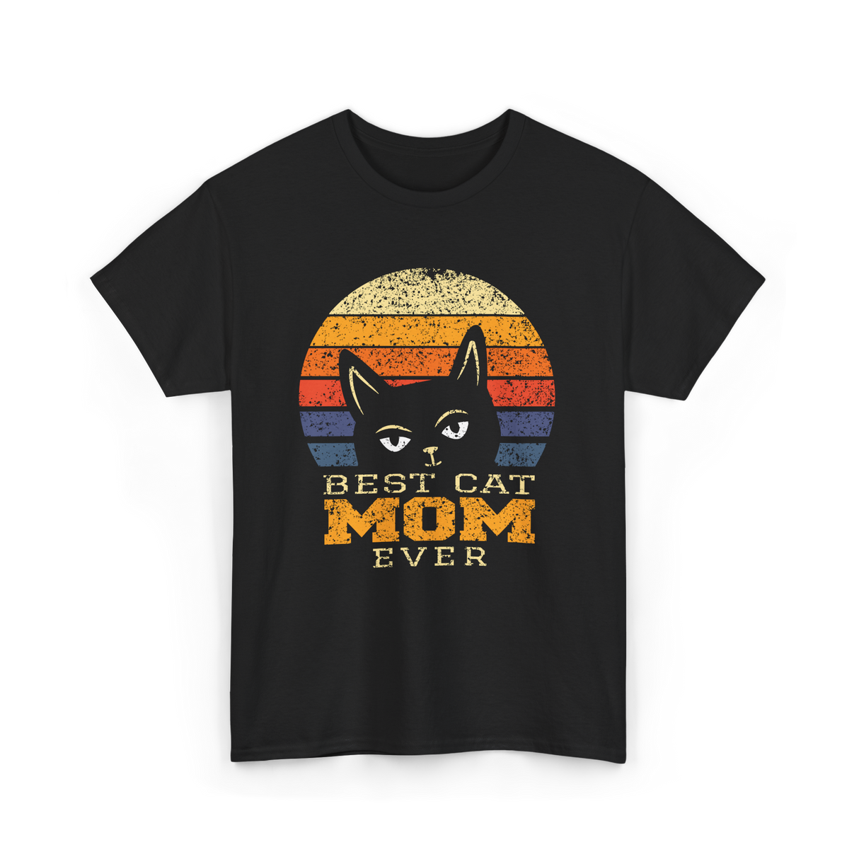 Best Cat Mom Ever Cat Lover T-Shirt - Black