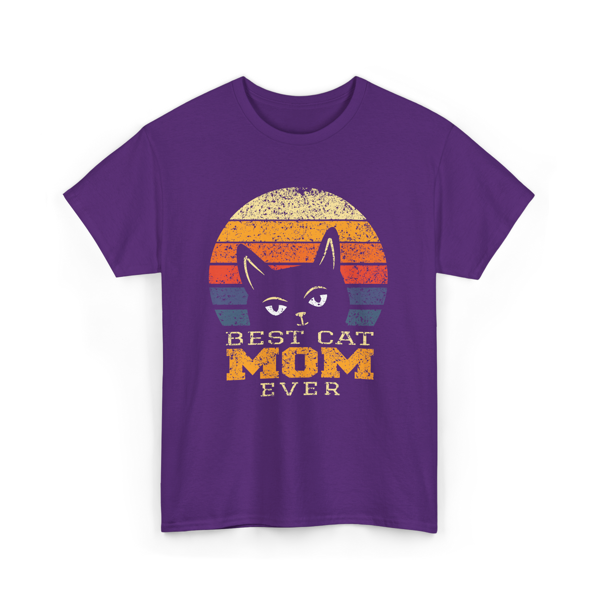 Best Cat Mom Ever Cat Lover T-Shirt - Purple