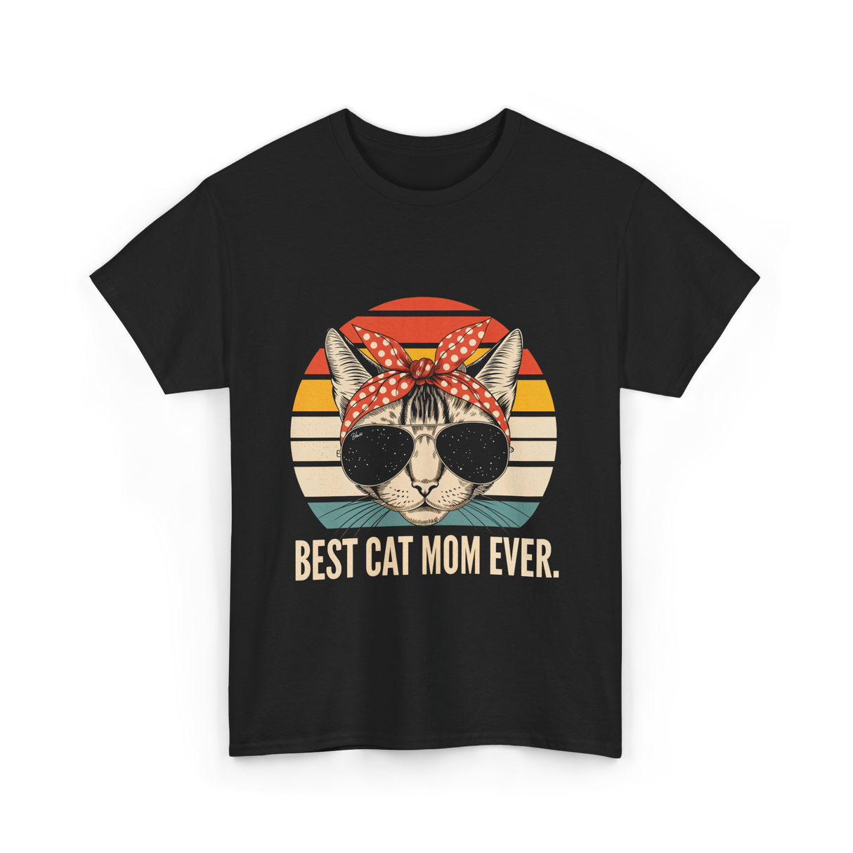 Best Cat Mom Ever Cat Mother T-Shirt - Black