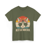 Best Cat Mom Ever Cat Mother T-Shirt - Military Green