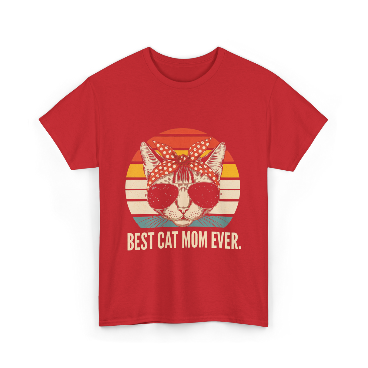 Best Cat Mom Ever Cat Mother T-Shirt - Red