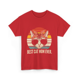 Best Cat Mom Ever Cat Mother T-Shirt - Red