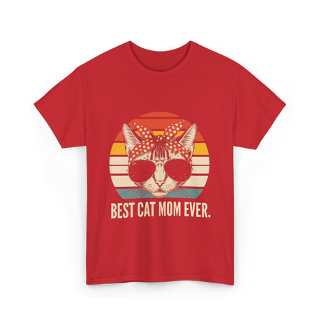 Best Cat Mom Ever Cat Mother T-Shirt - Red