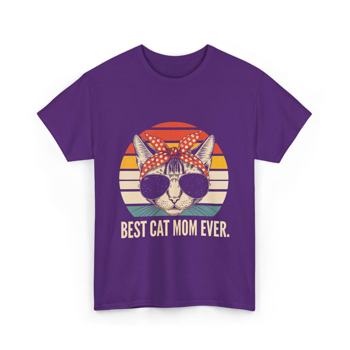 Best Cat Mom Ever Cat Mother T-Shirt - Purple