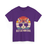 Best Cat Mom Ever Cat Mother T-Shirt - Purple