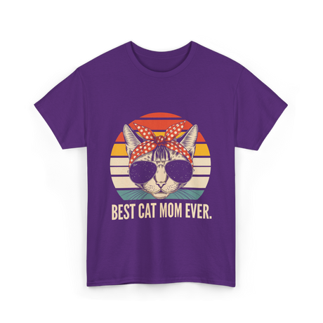 Best Cat Mom Ever Cat Mother T-Shirt - Purple