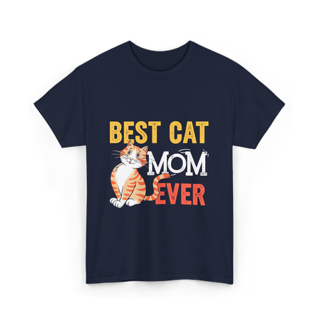 Best Cat Mom Ever Cat T-Shirt - Navy