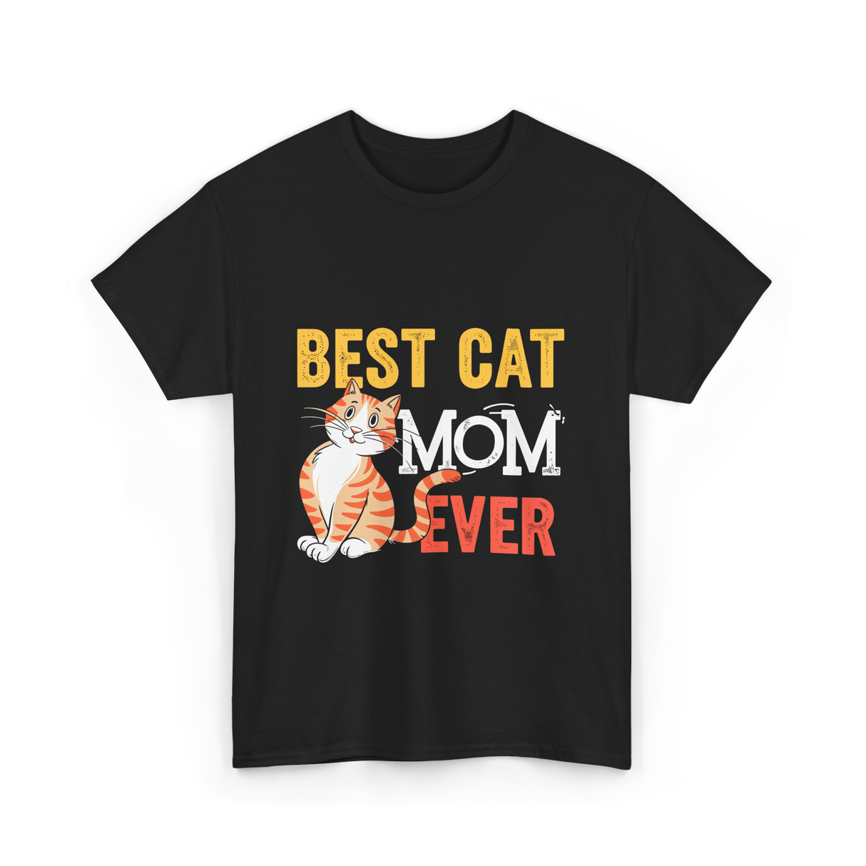 Best Cat Mom Ever Cat T-Shirt - Black