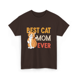 Best Cat Mom Ever Cat T-Shirt - Dark Chocolate