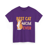 Best Cat Mom Ever Cat T-Shirt - Purple