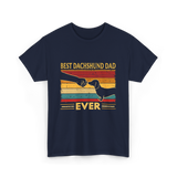Best Dachshund Dad Ever Dachshund T-Shirt - Navy