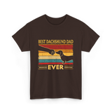 Best Dachshund Dad Ever Dachshund T-Shirt - Dark Chocolate