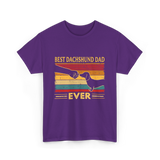 Best Dachshund Dad Ever Dachshund T-Shirt - Purple