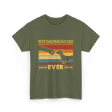 Best Dachshund Dad Ever Dachshund T-Shirt - Military Green