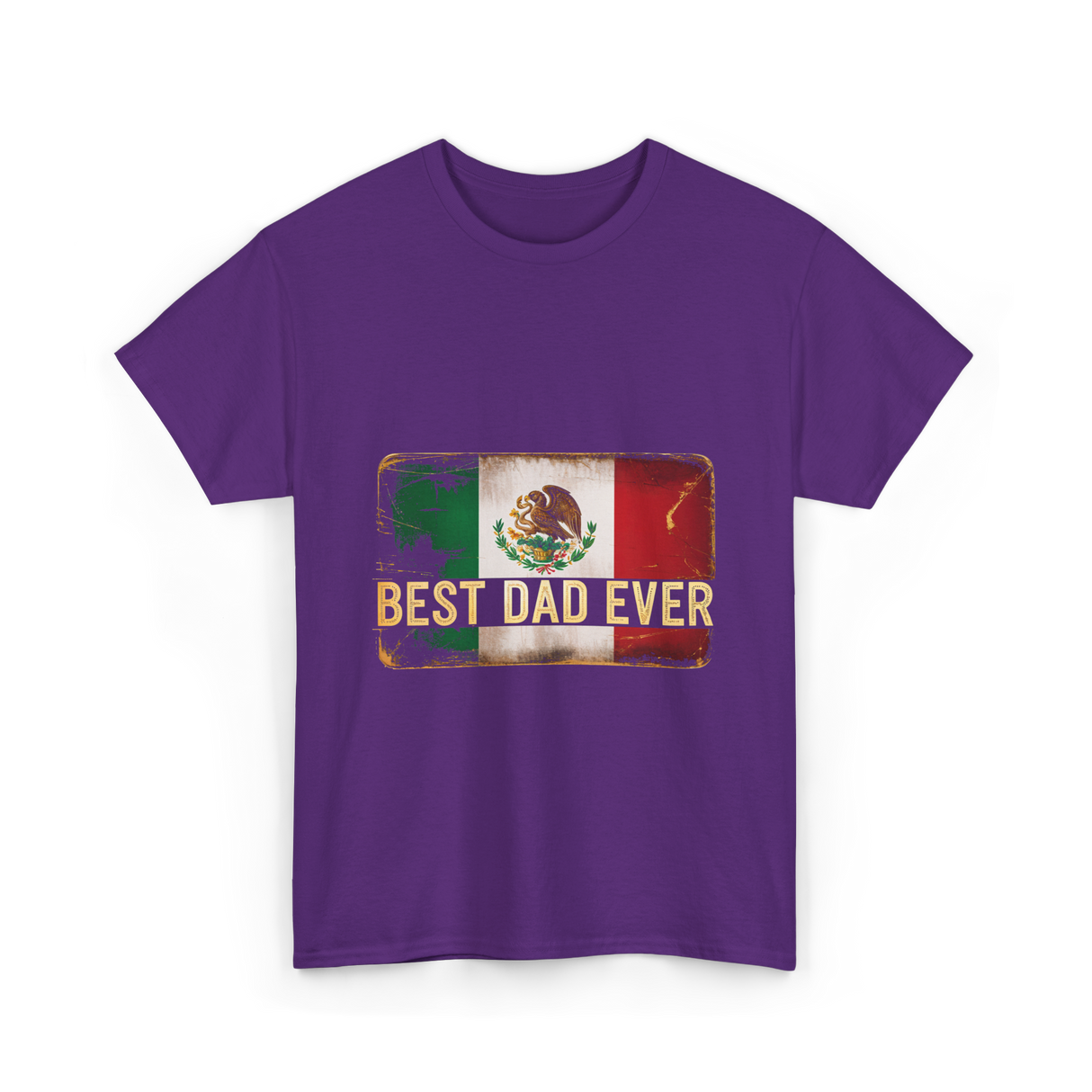 Best Dad Ever Mexican Pride T-Shirt - Purple