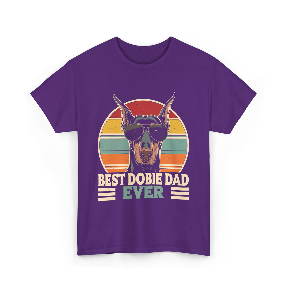 Best Dobie Dad Ever Dobermann T-Shirt - Purple