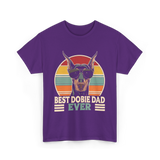 Best Dobie Dad Ever Dobermann T-Shirt - Purple