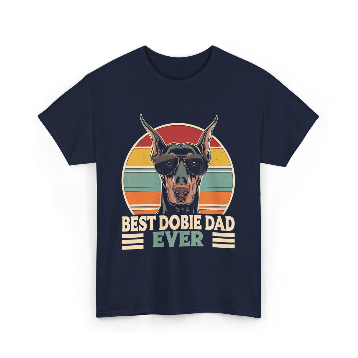 Best Dobie Dad Ever Dobermann T-Shirt - Navy