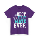 Best First Mate Ever Nautical T-Shirt - Purple