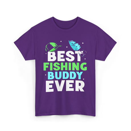 Best Fishing Buddy Fishing Fisherman T-Shirt - Purple