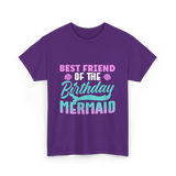 Best Friend Mermaid Birthday Girl T-Shirt - Purple