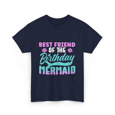 Best Friend Mermaid Birthday Girl T-Shirt - Navy