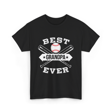 Best Grandpa Baseball Player T-Shirt - Black