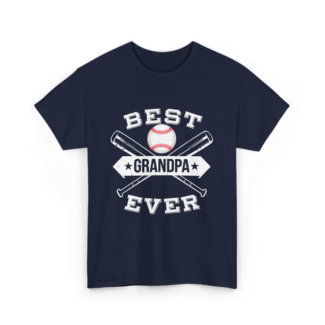 Best Grandpa Baseball Player T-Shirt - Navy