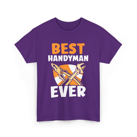 Best Handyman Ever Handyman T-Shirt - Purple