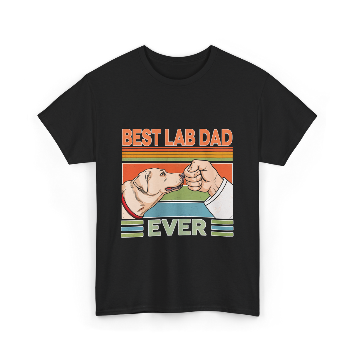 Best Lab Dad Ever Labrador T-Shirt - Black