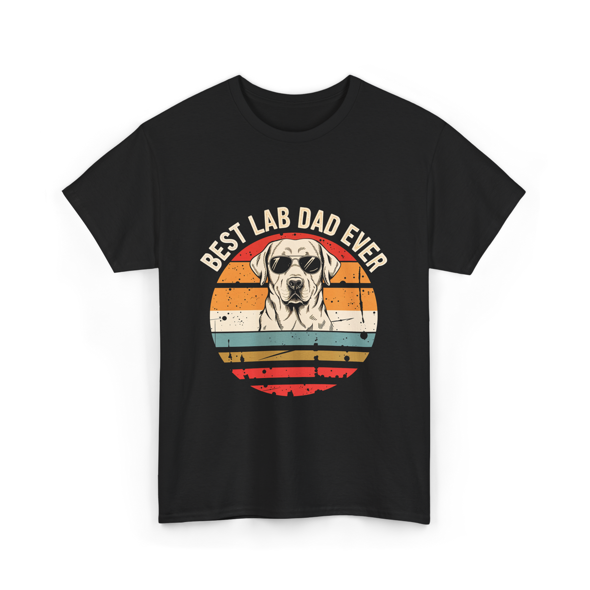 Best Lab Dad Ever Labrador Dad T-Shirt - Black