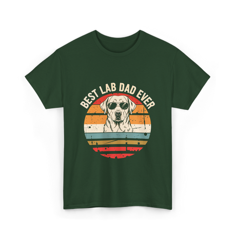 Best Lab Dad Ever Labrador Dad T-Shirt - Forest Green