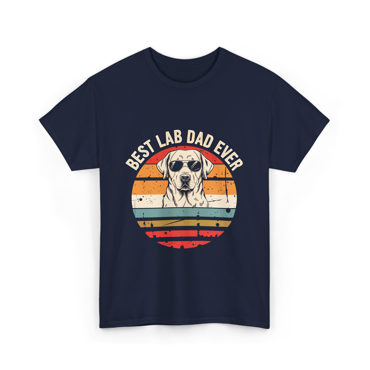 Best Lab Dad Ever Labrador Dad T-Shirt - Navy