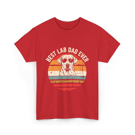 Best Lab Dad Ever Labrador Dad T-Shirt - Red