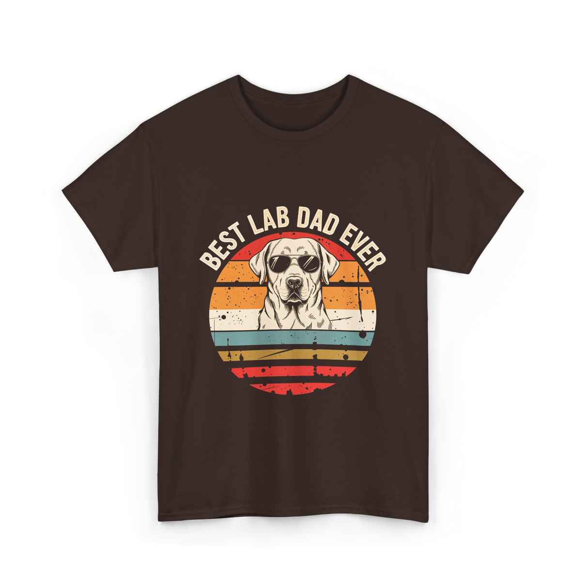 Best Lab Dad Ever Labrador Dad T-Shirt - Dark Chocolate