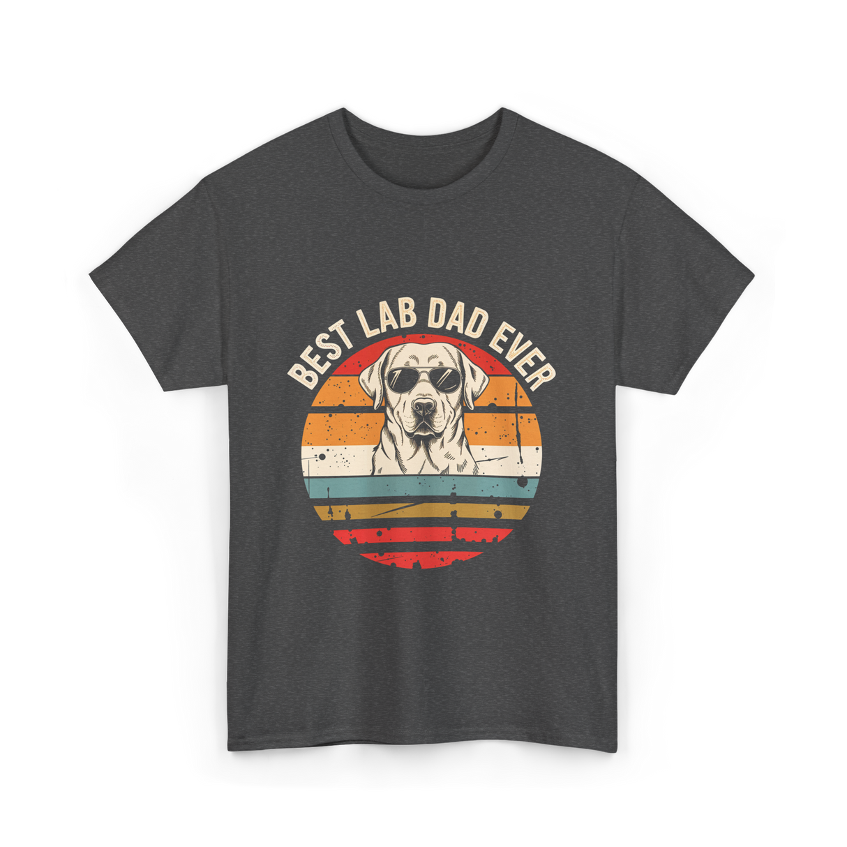 Best Lab Dad Ever Labrador Dad T-Shirt - Dark Heather