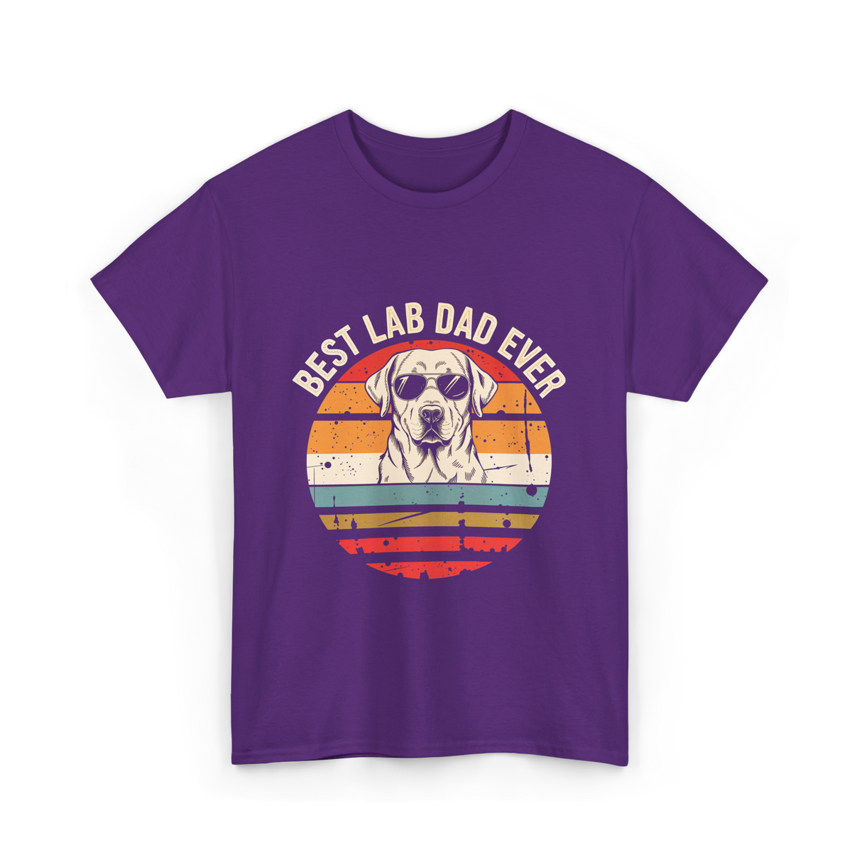 Best Lab Dad Ever Labrador Dad T-Shirt - Purple